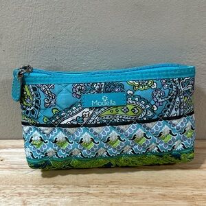 Modella Turquoise and Lime Paisley Pouch